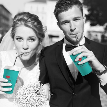 Hochzeit Catering - Paar mit Kaffee