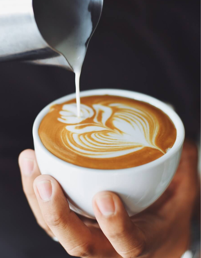 Latte Art Blume Barista Catering