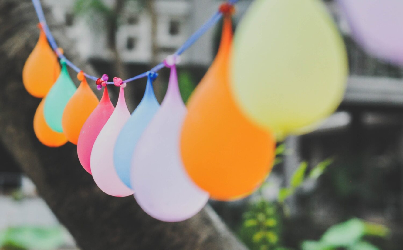 Luftballons zum Geburtstag