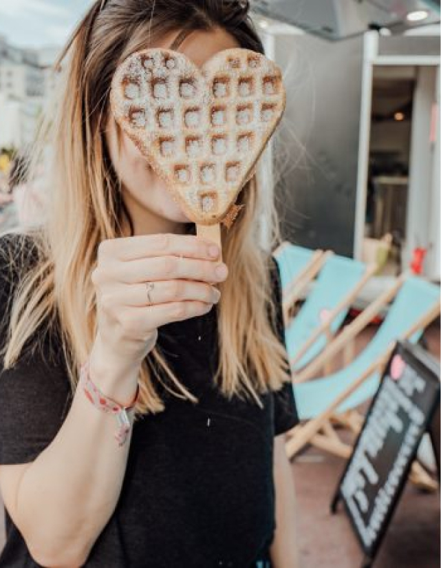 First Love Coffee Herzwaffel bei einem Sommerfest